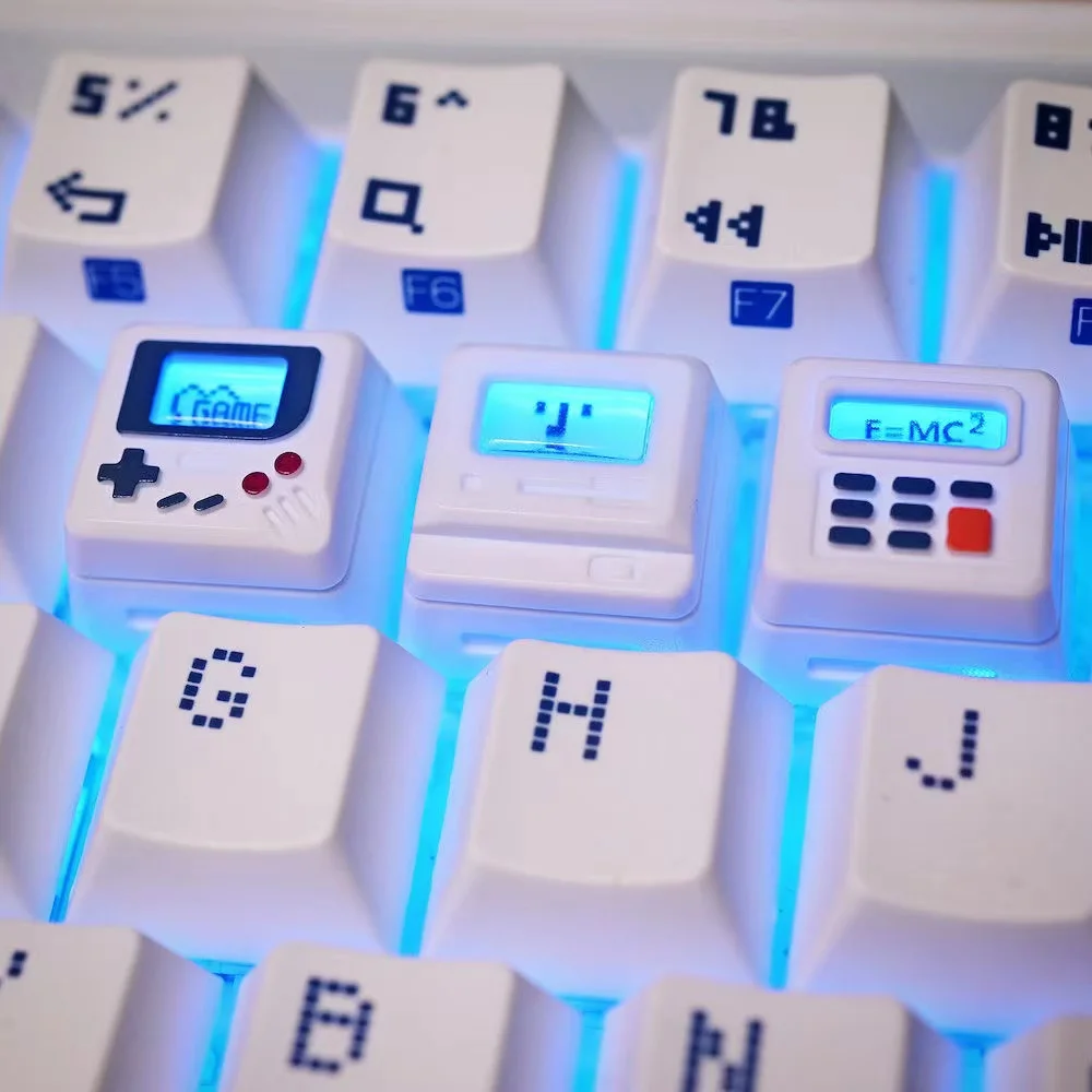 Retro Gaming Fun - K-04 3-in-1 Creative Retro Transparent Keycap
