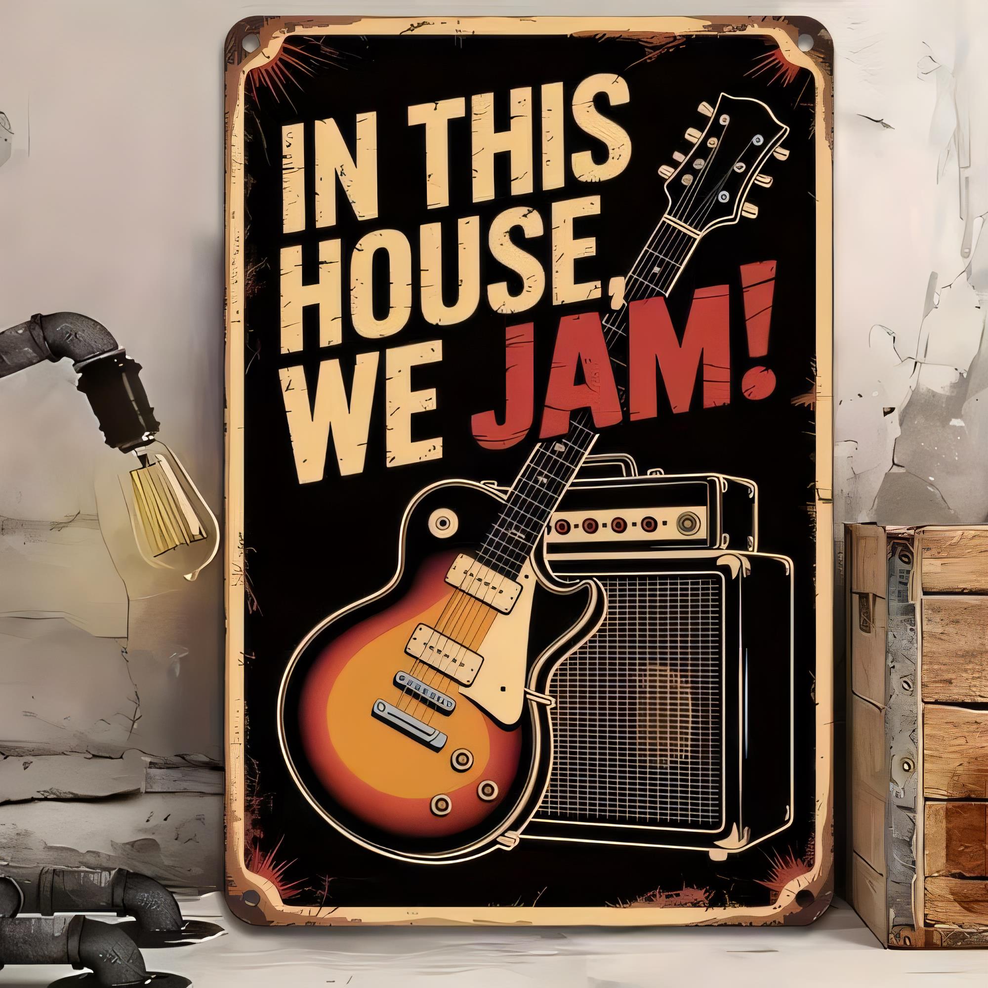 Tin Sign, In This House We Jam - Retro Gaming Pictures ulasan dan harga