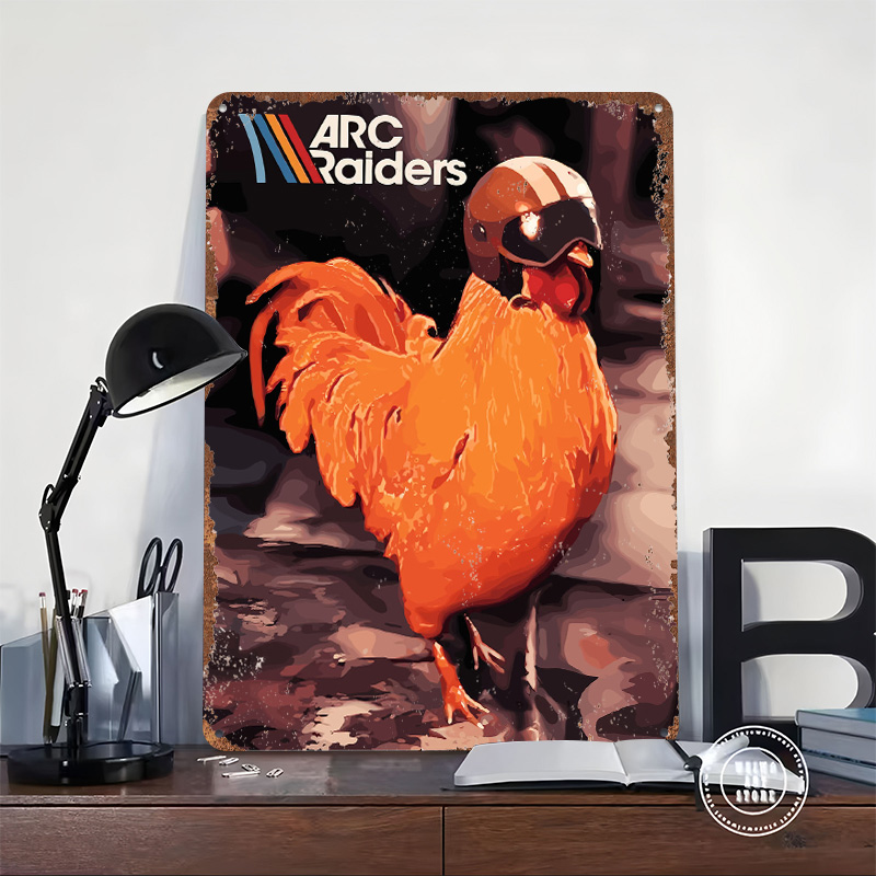 Arc Raiders Chicken Helmet Pos - Retro Gaming Aesthetic ulasan dan harga
