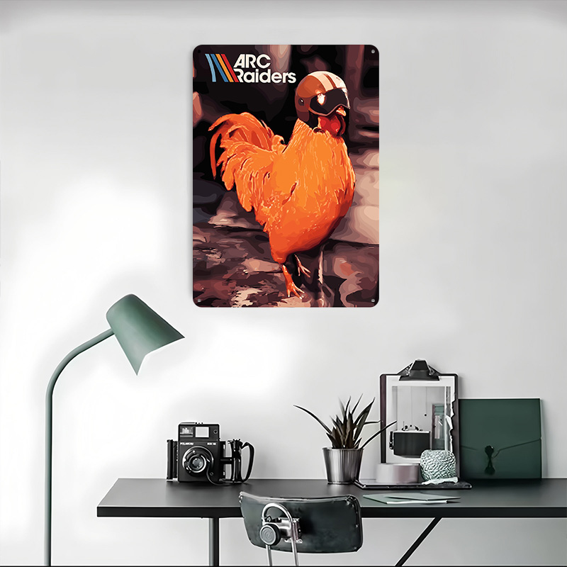 Arc Raiders Chicken Helmet Pos - Retro Gaming Aesthetic ulasan dan harga