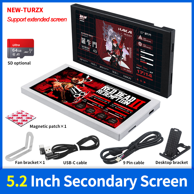 New 5.2 Inch IPS Type C Second - Retro Gaming Monitor ulasan dan harga